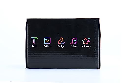 Qnoavve Bluetooth App Control LED Sign, 14.6"x3.6" Devil Eyes Car Lights, Flexible USB 5V LED Car Sign, Programmable Customizable Display Panel, Scrolling Message Board for Store Bar Hotel Party