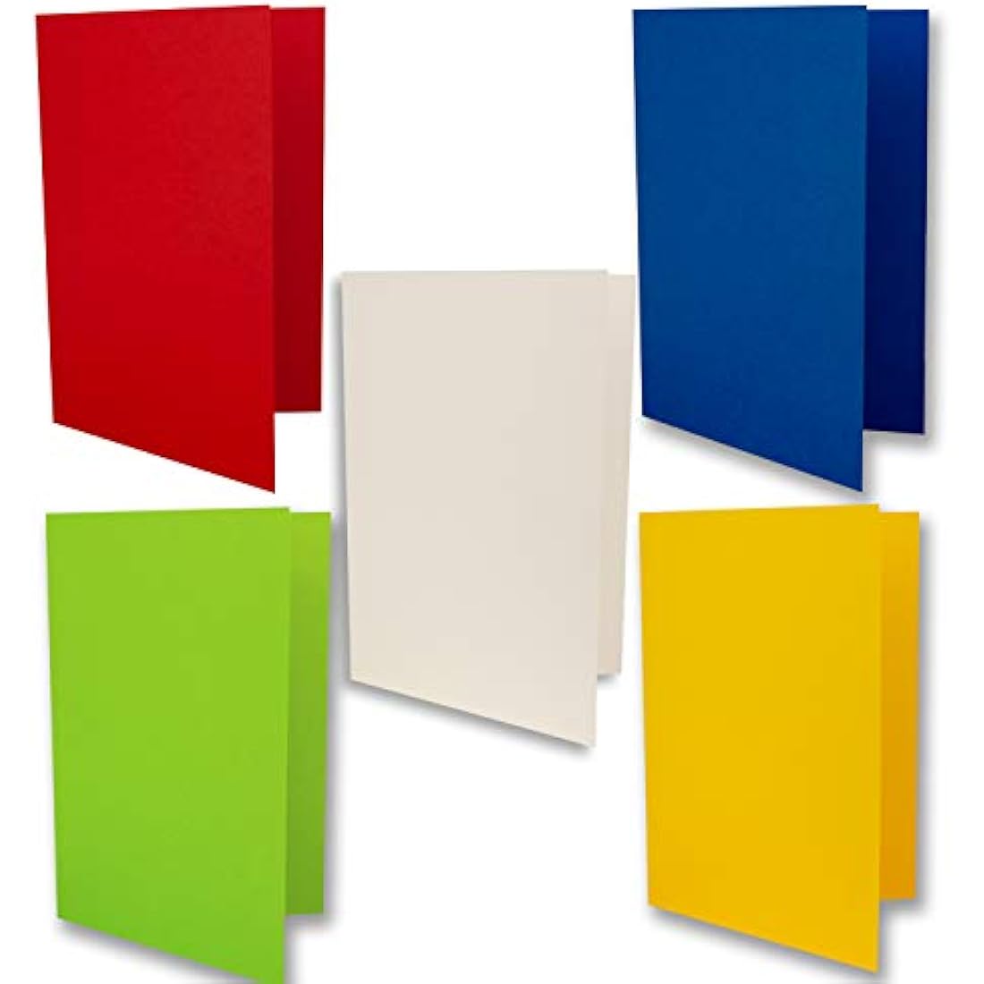 FarbenFroh by GUSTAV NEUSER 50x Coloured folding cards blank with envelope and inserts in DIN B6 summer colours