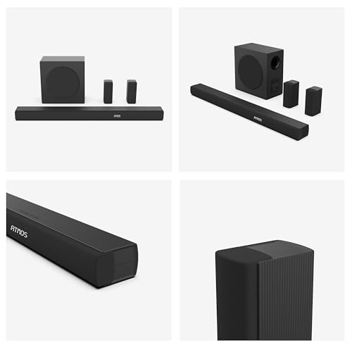 Hisense AX5125H 5.1.2 Channel 500W Dolby Atmos Soundbar with Wireless Subwoofer& Up Firing Speakers& Turly Wireless Rear Speakers