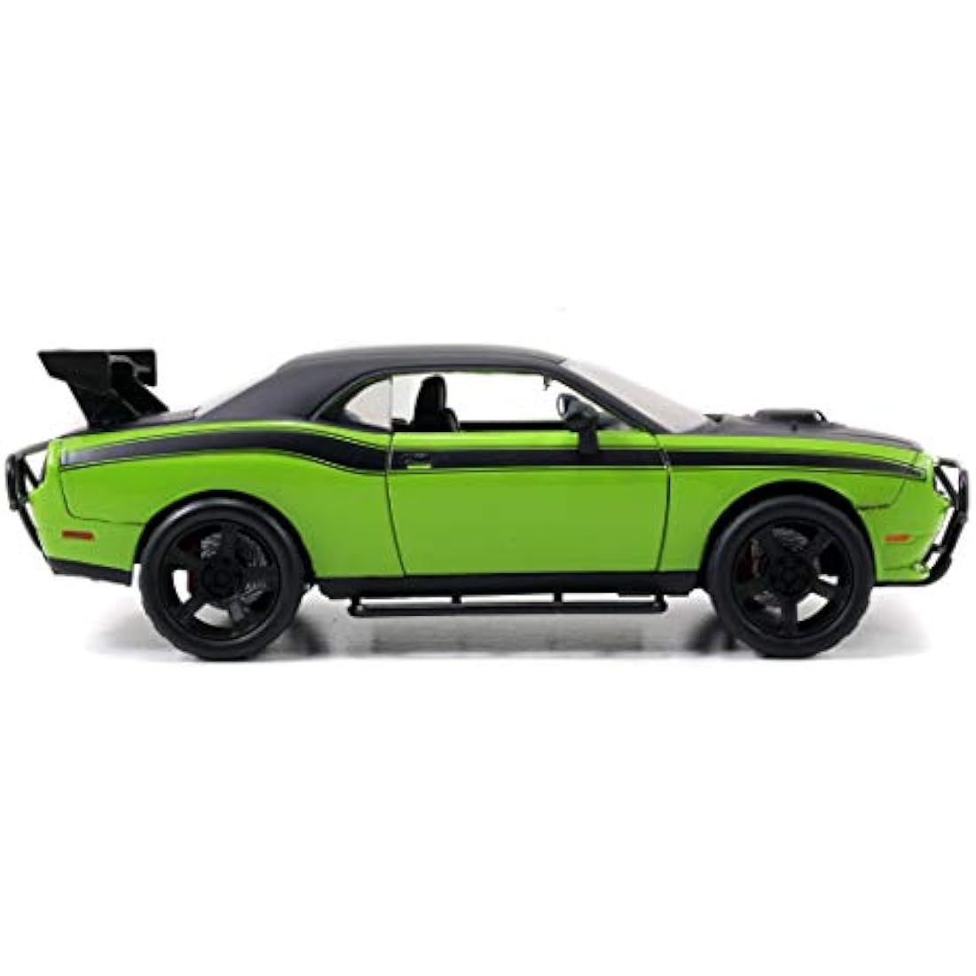 Jada Toys 253203043 Fast & Furious Letty's Dodge Challenger SRT8 Off Road Car Tuning Model 1:24 Scale with Spoiler, Opening Dodge, Bonnet and Trunk, wheel, Green