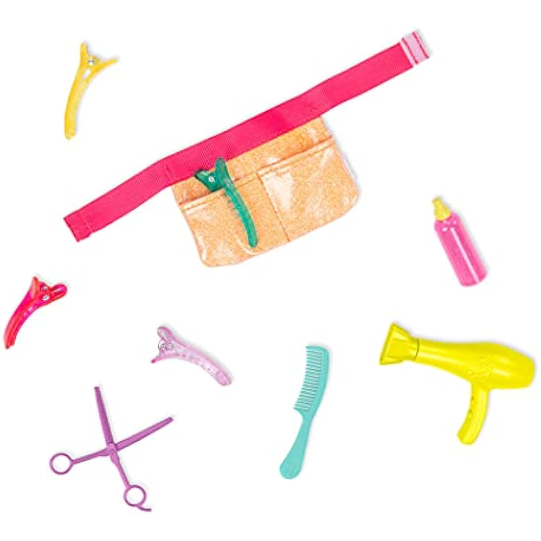 Glitter Girls – 14-Inch Hairdresser Doll – Brown & Pink Hair – Blow Dryer, Hair Clips & Hairstyling Accessories 3+ Years – Lara