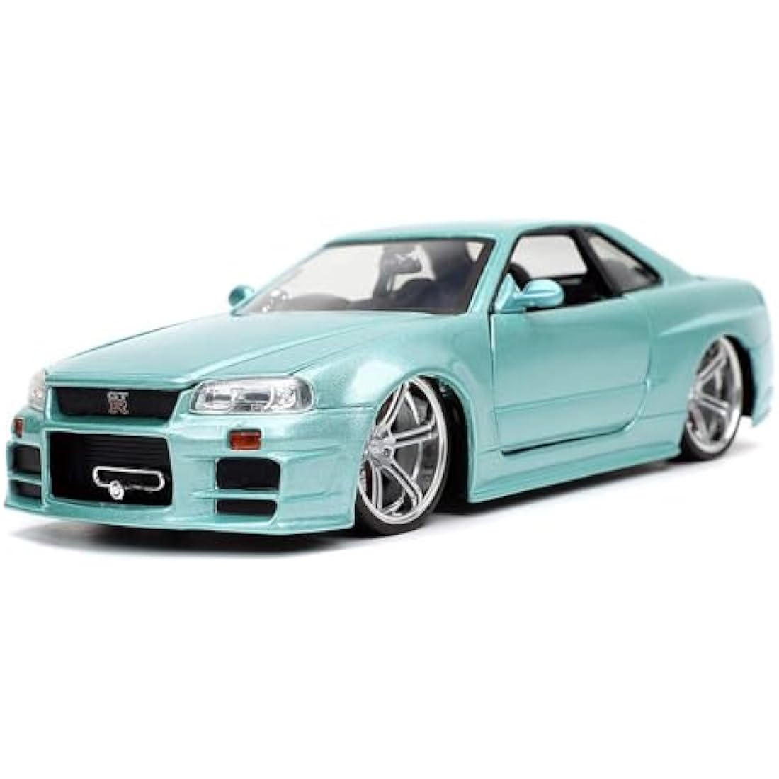 Jada 1:24 Die Cast Nissan Skyline GT-R R34 Model Car, Red, Metal, Tabletop, Transportation, Wedding, Anniversary