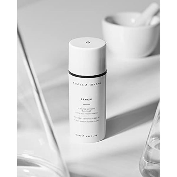 Pestle & Mortar Renew Gel Face Cleanser, Non-Foaming Gentle Face wash for Sensitive Skin | 100% Natural with Super-Enzyme, Vegan & Cruelty-Free 100ml