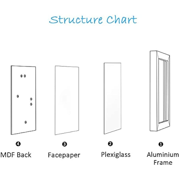 A2 Black Aluminium Certificate Frame,2 Pack Poster Frame with Plexiglass Front , 42x59cm CM Photo Picture Frame for Wall Mounted,Set of 2