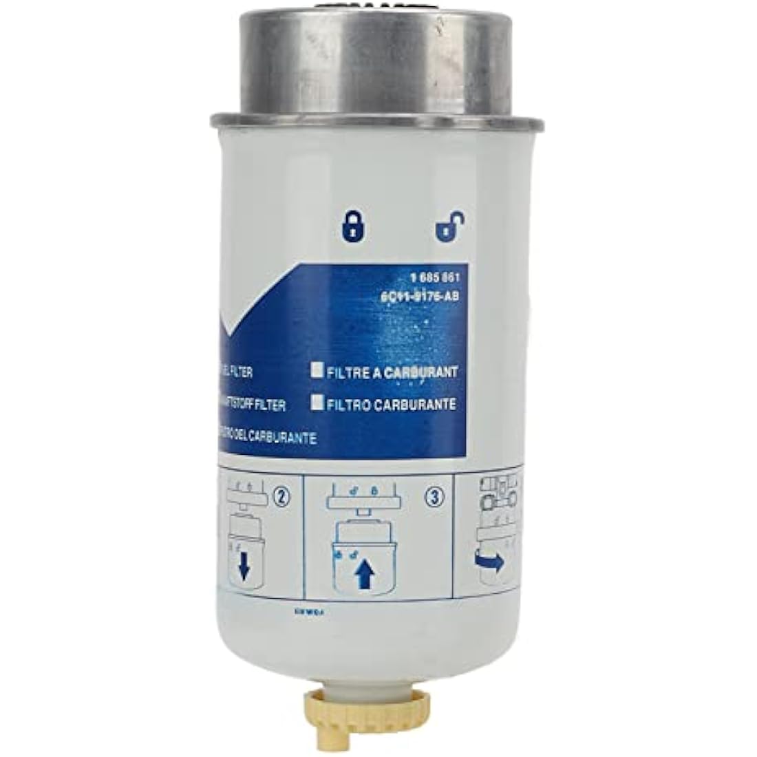 Aramox Fuel Filter,Diesel Fuel Filter Assembly Replacement for Transit 2.2 2.4 3.2 MK7 Diesel 2006‑2014 OE: 1685861