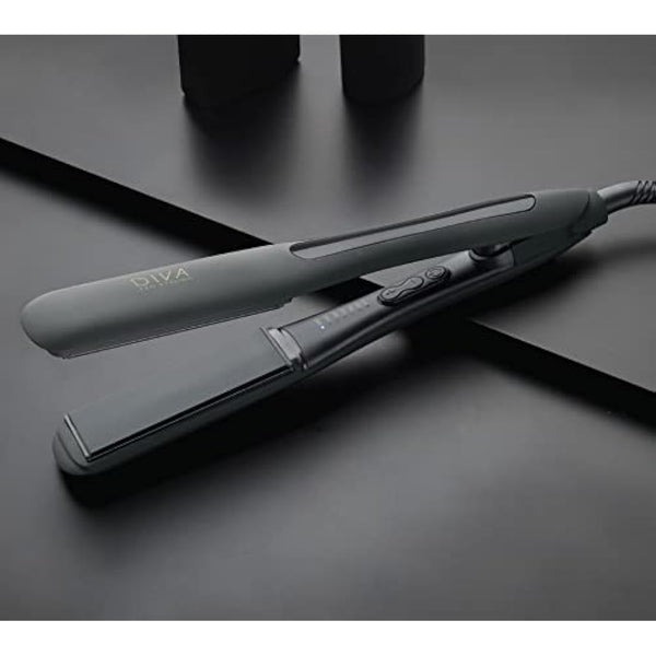 Diva Pro Styling Wide Digital Straightener and Styler with Macadamia Argan Oil and Keratin infused ceramic plates