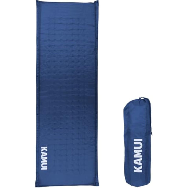 KAMUI Self-Inflating Sleeping Mat | 5cm Thick Pad | Connectable with Multiple Mattresses for Tent & Family Camping (Blue)