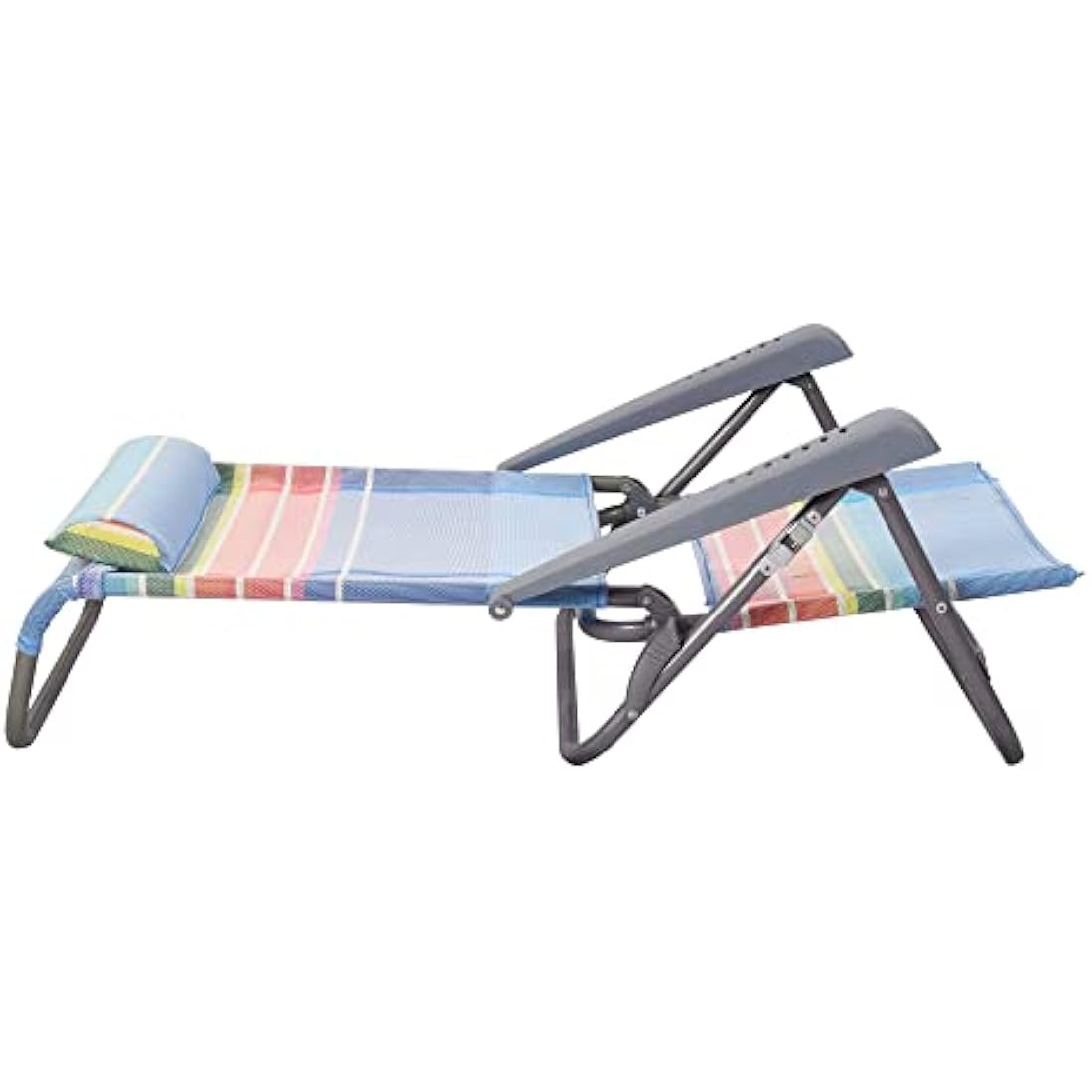 Homecall Beach Folding chair with rainbow textilene 7 position adjustable