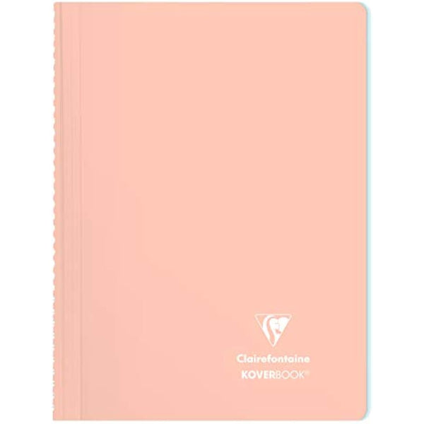 Clairefontaine 376781C Lot de 5 Cahiers à Spirale Koverbook Blush - A4 21x29,7 cm - 160 Pages Lignées - Papier Blanc 90 g - Couverture Enveloppante Polypro Opaque - Couleurs Aléatoires