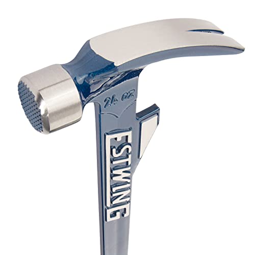 Estwing E6-24TM 24oz 16-inch Milled Face Hammertooth Hammer with Vinyl Shock Reduction Grip, Blue