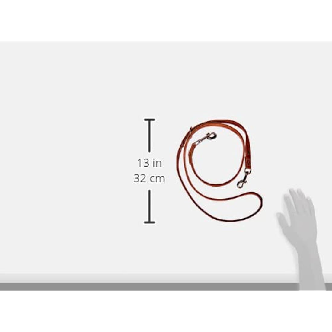 Hunter Training Leash for Dogs Hunting, 200 x 18 cm, Brown