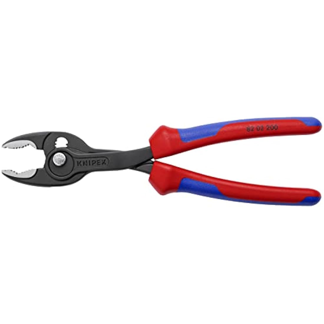 KNIPEX 82 02 200 TwinGrip front and side gripping pliers with comfort handles grey atramentized 200 mm