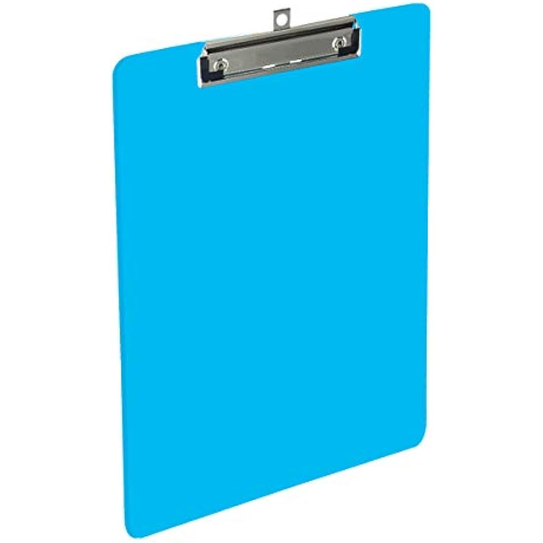 6 Coloured Plastic Clipboards | Strong 12.5 x 9 Inch (A4 Size) Multi Pack Clipboard | Holds 100 Sheets! | Acrylic Clipboards with Low Profile Clip & Heavy Duty Clip Boards | UK Brand