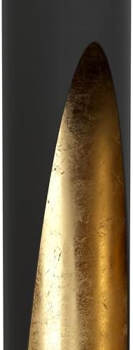 Eglo LED Pendant light Barbotto, 3 lamp ceiling light fitting with indirect lighting, hanging lamp for dining and living room, metal in black and gold, GU10 bulb, warm white