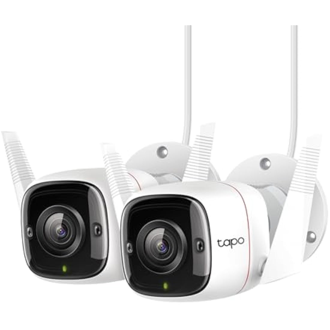 Tapo C310P2 2-Pack 2K Security Camera Outdoor Wired, Outdoor Camera No Monthly Fee, AI Detection, Advanced Night Vision, Two-Way Talk, IP66 Weatherproof, Works with Alexa & Google