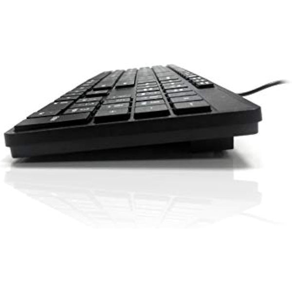 Accuratus 301 - USB Full Size, Super Slim Multimedia Keyboard with Square Modern Keys - Black,KYBAC301-UBLK