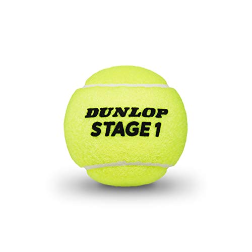 DUNLOP Tennis Ball Stage 1 Green - for Kids & Beginner on regular court (60 Balls)