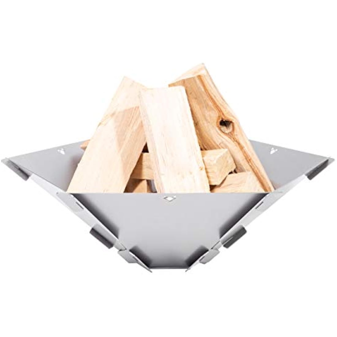 FENNEK Hexagon | The mobile fire pit made of stainless steel | Easy to dismantle and stick together | For camping, fishing vanlife and much more.