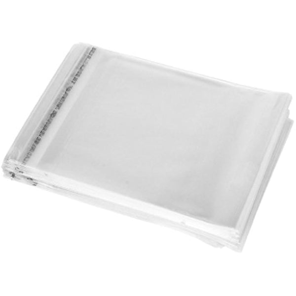 Cellophane Bags A4 /C4-100 Polythene Bags for Cards - Crystal Clear 9" x 12" Display Bags - Self Adhesive Peel Seal Plastic Bags for FBA by Sabco