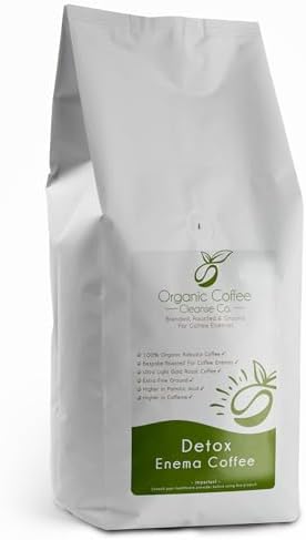 Ground Enema Coffee 1kg - Specifically For Coffee Enemas - Organic Coffee Cleanse Co - 100% Robusta & 100% Organic - Ultra Light Gold Roast - Fine Grind