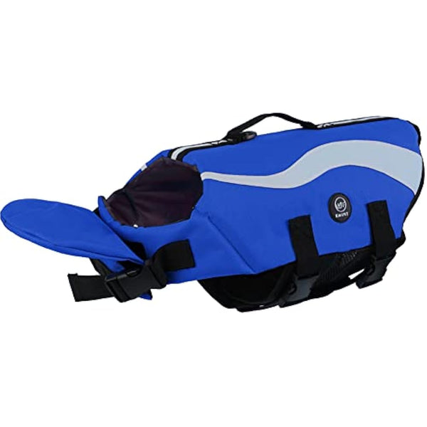 EMUST Dog Life Jacket, Ripstop Large Dog Life Vests Swimsuit for Boating/Swimming/Pool with Double Rescue Handles, Dog Flotation Vest for Large Dogs, Royal Blue,XXL