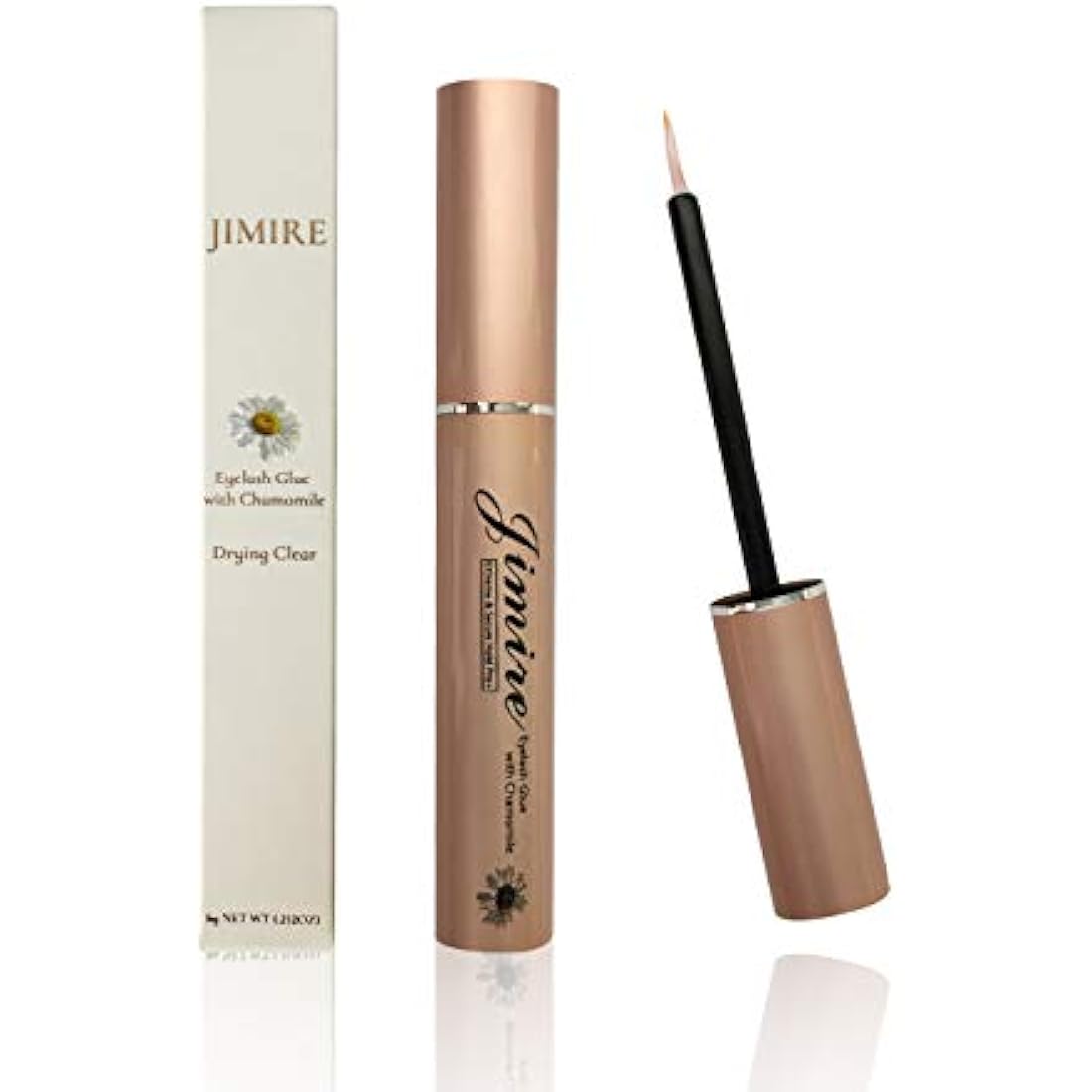 JIMIRE Eyelash Glue Clear | Secure Hold for False Eyelashes | Latex-Free Eyelash Adhesive with Chamomile Suitable for Sensitive Eyes