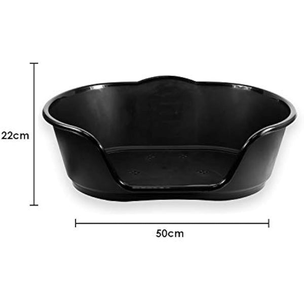 YoL Heavy duty plastic waterproof small pet dog cat puppy bed basket black