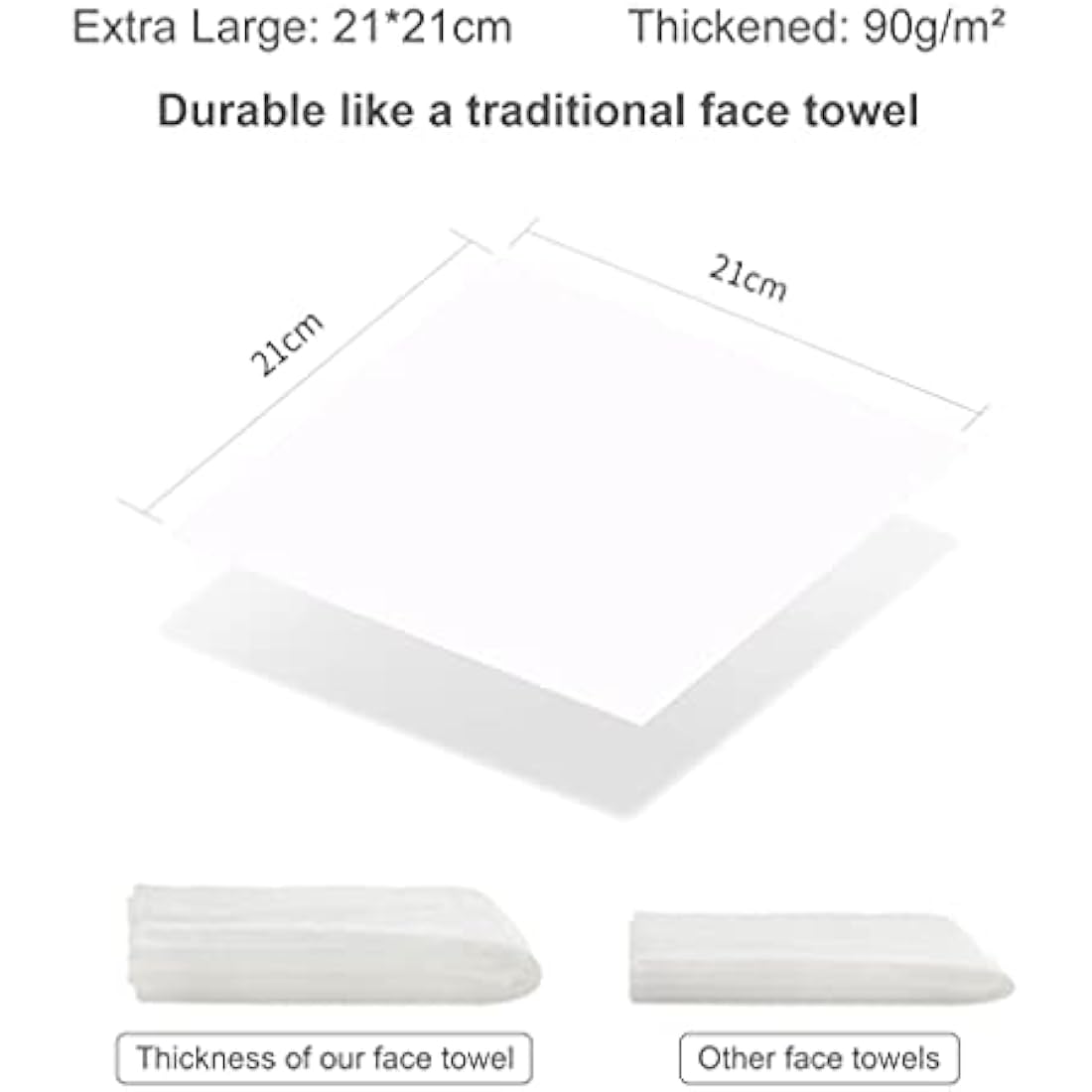 Disposable Face Towel, Suitable for All the Skin Inc Sensitive Skin, 100% Cotton Extra Strong & Thick. Facial Cleansing Tissues, Can Be Used for Makeup Remove, Lint Free etc All Situation (3 Roll)