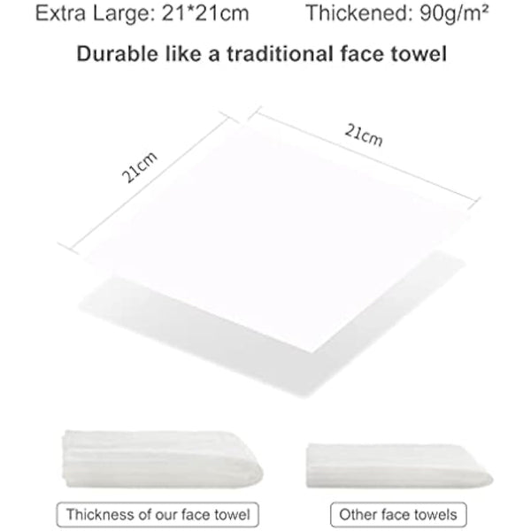 Disposable Face Towel, Suitable for All the Skin Inc Sensitive Skin, 100% Cotton Extra Strong & Thick. Facial Cleansing Tissues, Can Be Used for Makeup Remove, Lint Free etc All Situation (3 Roll)