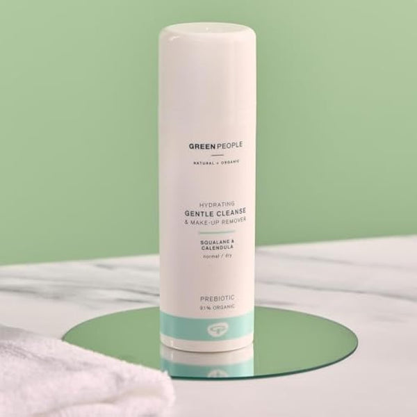 Green People Gentle Cleanse & Make Up Remover - Natural & Organic - with Calendula & Squalane (Derived from Olives) - SLS & Alcohol Free - Vegan & Cruelty Free, 150ml