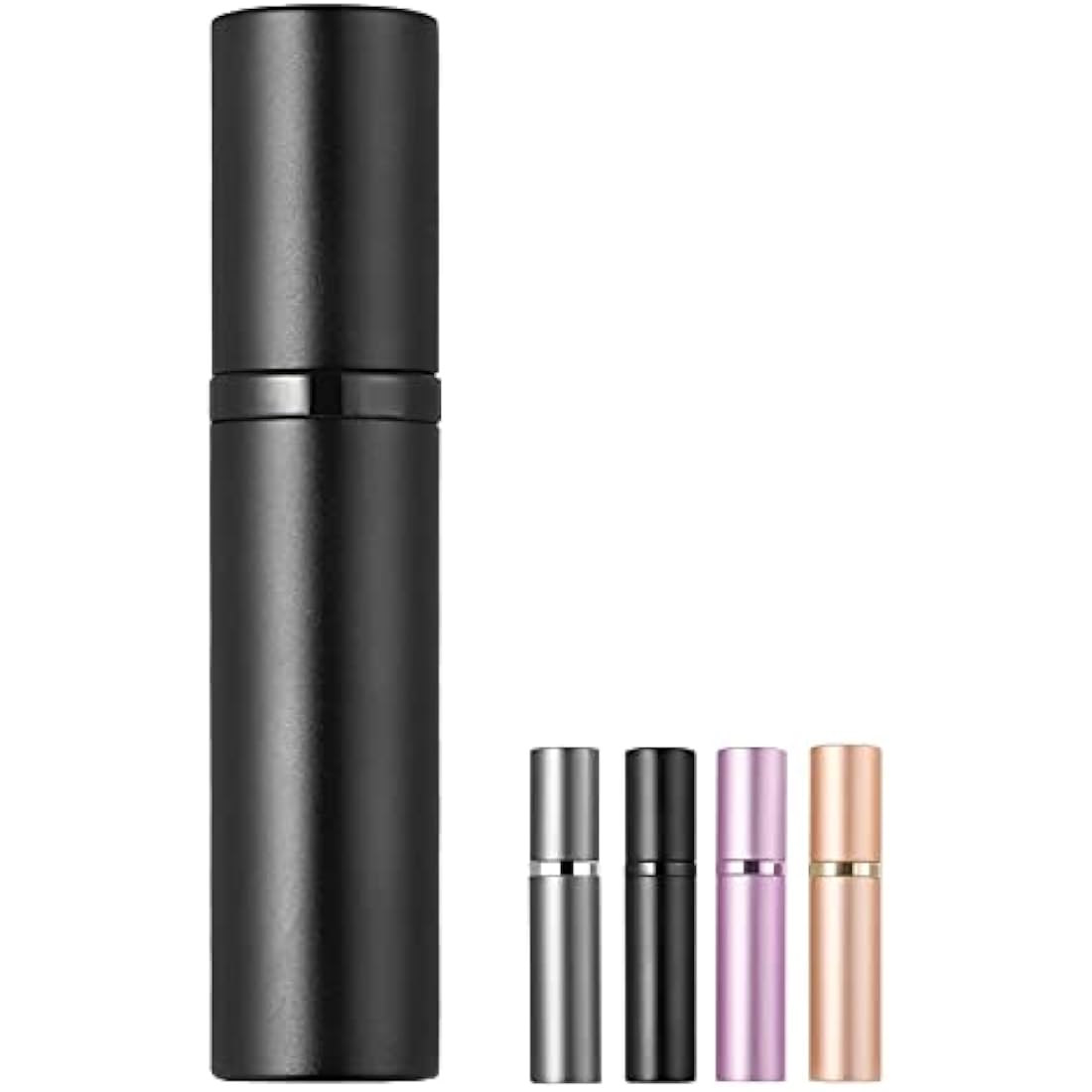 BRARIOS Perfume Atomiser Refillable, Travel Size Portable Atomiser Spray,Mini Empty Perfume Bottle,Leak Proof Cologne Dispenser for Women and Men,5ml(J-Black)