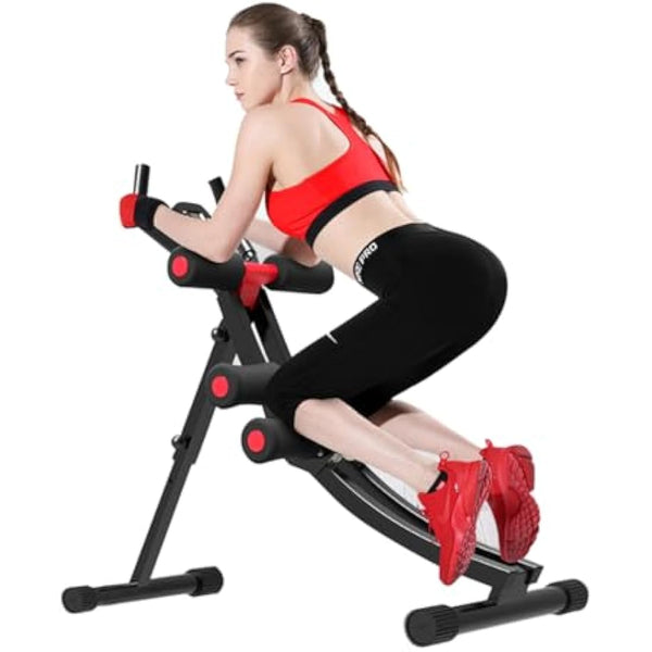 Fitlaya Fitness Core & Bauchtrainer AB Workout Machine Home Gym Krafttraining Bauchmuskeltrainer Faltbares Fitnessgert