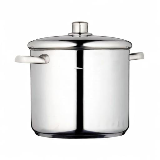 MasterClass Stock Pot With Lid 8.5L/24cm, Induction-Safe, Stainless Steel, Silver