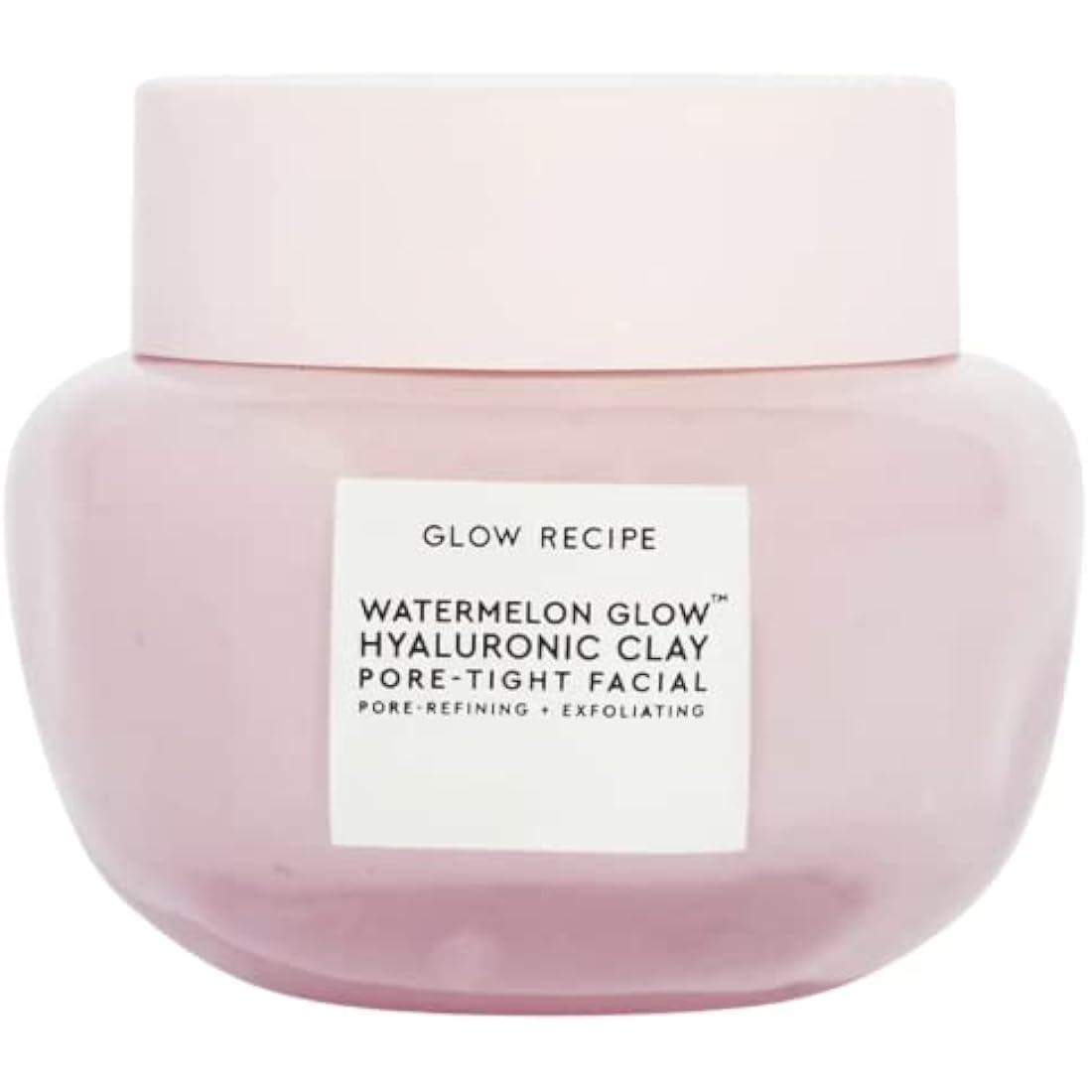 Glow Recipe Watermelon Glow Hyaluronic Clay Pore-Tight Facial - Gentle Exfoliating Clay Mask with Hyaluronic Acid - Help Minimize the Appearance of Pores, Even Tone + Hydrate (60ml / 2oz)