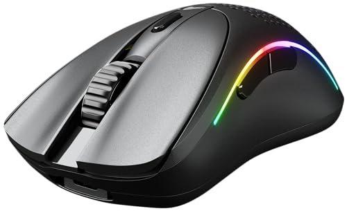 Glorious Gaming Model D Wired Gaming Mouse - 68g Superlight Honeycomb Design, RGB, Ergonomic, Pixart 3360 Sensor, Omron Switches, PTFE Feet, 6 Buttons - Glossy Black