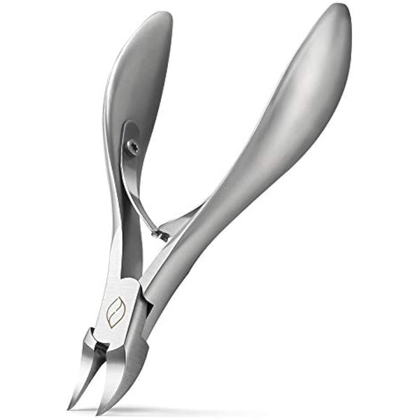 FERYES Toenail Clippers for Thick Nails, Toe Nail Clipper for Ingrown Hard Toenails, Professional Podiatrist Heavy Duty Toenail Scissors for Seniors,Women,Men, Silver
