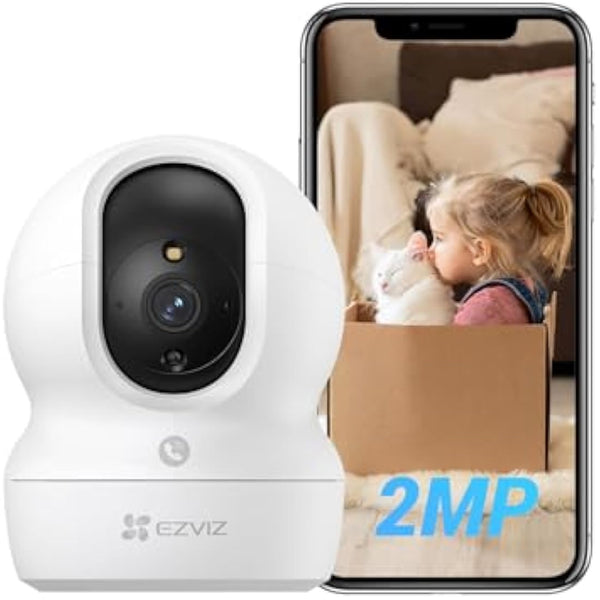 EZVIZ Indoor Camera No Monthly Fee, 512GB Supports, Spotlight Colour Night Vision, Dual Band Wifi, One-touch-calling Button, Two-way Audio, Sound/Human Detection, Works with Alexa (CP1 Pro 2MP)