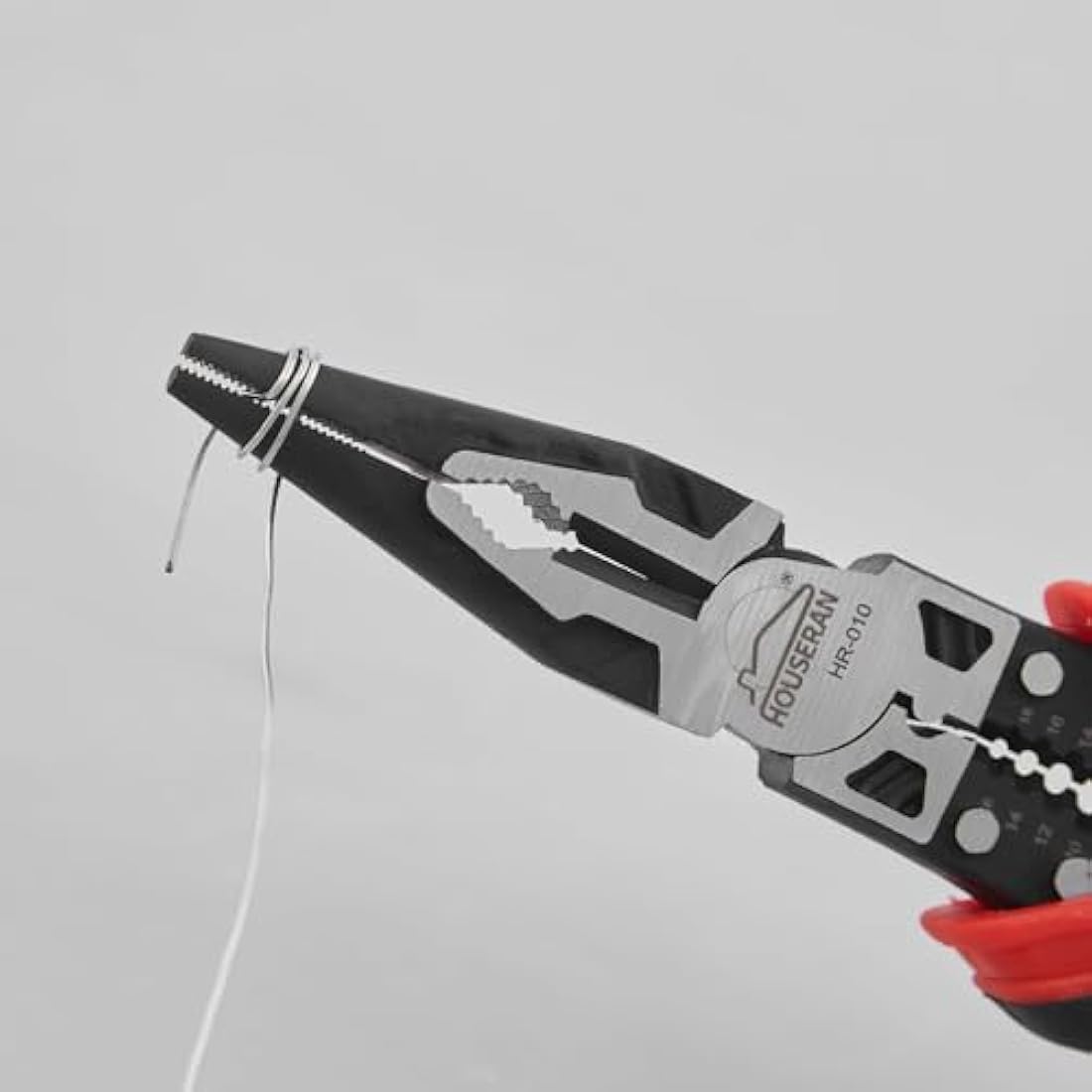 HOUSERAN 3-Piece Pliers Tool Set - 8.3” Needle Nose & Lineman Pliers, 7.5” Diagonal Cutters, Spring Loaded with Safety Lock