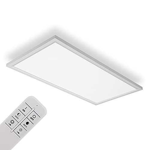IMPTS LED Ceiling Light Panel Dimmable 30 x 60 cm, 30 W Ultra Flat Ceiling Panel Lamp, Indirect Ceiling Lighting, Colour Temperature Adjustable with