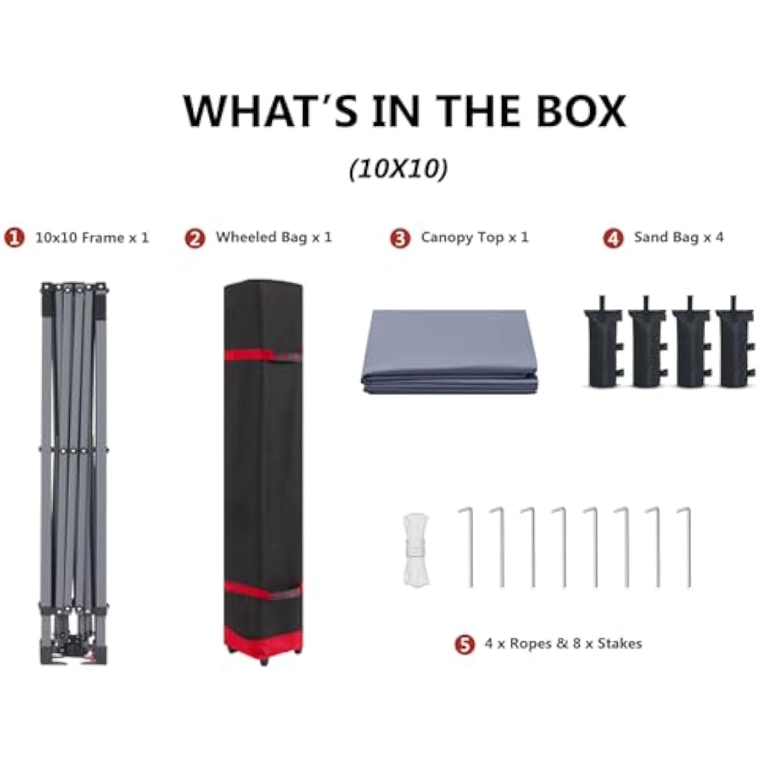 ABCCANOPY 3x3M Pop Up Gazebo Commercial Gazebo With Upgraded Roller Bag, 4 Weight Bags, Stakes and Ropes (Grey)