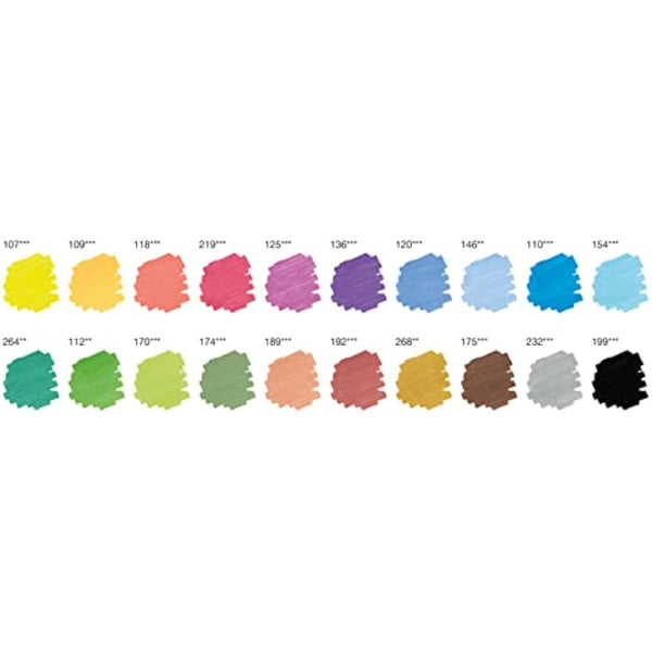 Faber-Castell Art & Graphic Pitt Artist Pen Dual Marker India Ink, Multicoloured, Wallet Of 20, For Art, Craft, Drawing, Sketching, Home, School, University, Colouring