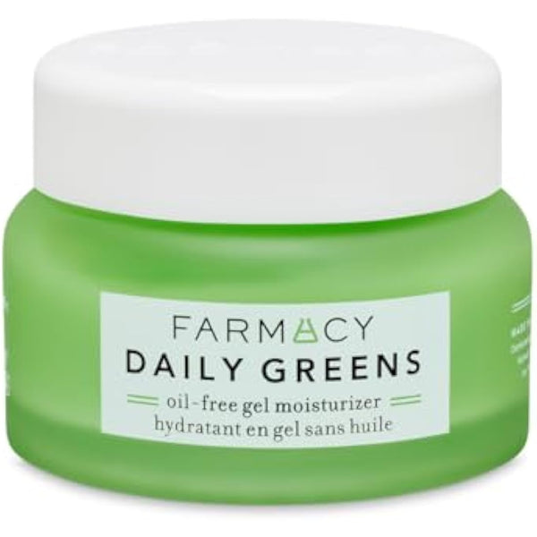 Farmacy Daily Greens Oil Free Gel Face Moisturizer - Daily Facial Moisturizing Cream with Hyaluronic Acid - New Fragrance-Free Formula