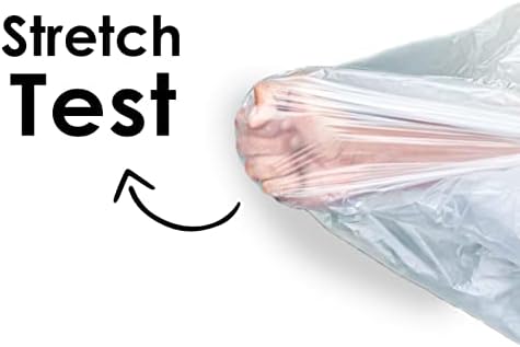 Haya Home 100L 40 Large Clear recycling bags Transparent Recycling Bin Bags, Rubbish Bags and Refuse Sacks 120 Gauge Bin Liners Heavy Duty Bin Bags Large Waste Bags From 100% Recycled Material