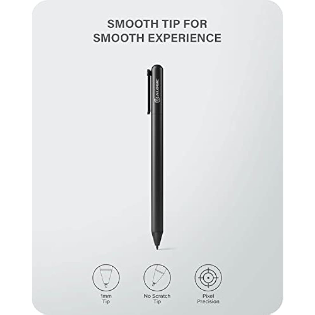 ALOGIC USI Active Stylus Pen, USI 1.0, 4096 Levels Pressure, Precision Design, Premium Build Quality, compatible with Chrome OS device Black ALUS19