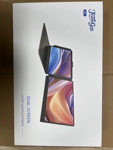 Teamgee 15.6” Laptop Screen Extender, 1080P FHD IPS Portable Monitor Compatible with 13”-17”Laptops, Slim Bezel-less Screen Extender with Detachable, Plug-Play for Mac, Windows, Android & Chrome