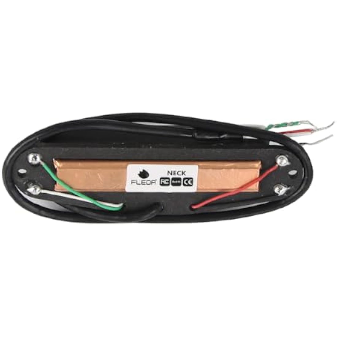 FLEOR Alnico 5 Hot Rail Humbucker Single-Coil-Sized Pickup 6-7K Humbucker Black Fit ST SQ TL Guitar