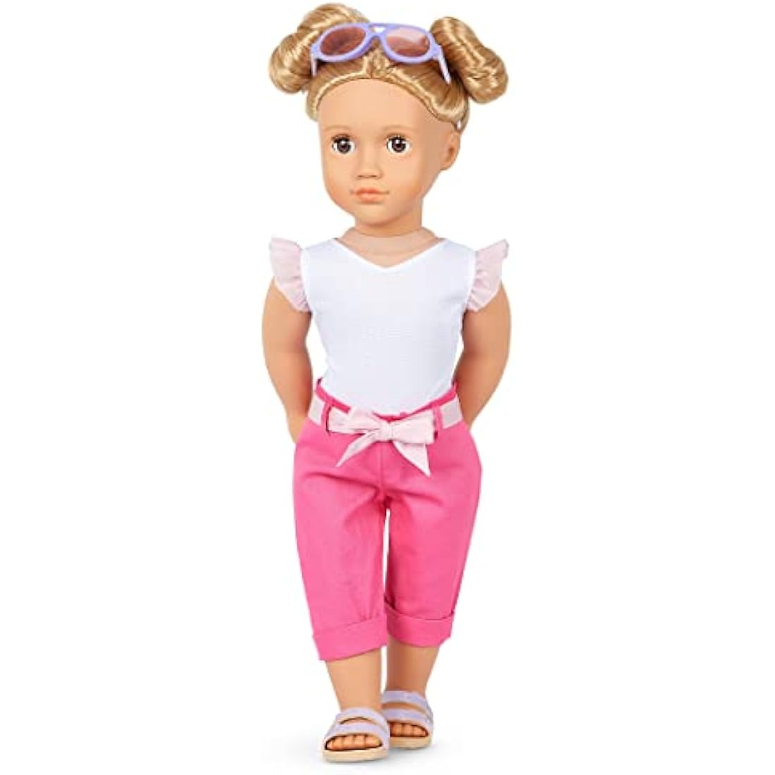 Our Generation – 18-Inch – Bow Themed Fashion Starter Doll – Thea – Blond Hair & Hazel Eyes – 3 Outfits & Styling Accessories in Gift Box – Pretend Play Ages 3+ Years