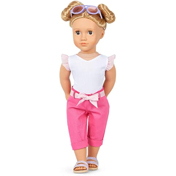 Our Generation – 18-Inch – Bow Themed Fashion Starter Doll – Thea – Blond Hair & Hazel Eyes – 3 Outfits & Styling Accessories in Gift Box – Pretend Play Ages 3+ Years