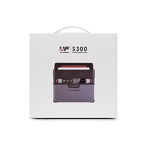 ALLPOWERS Portable Generator 288Wh Power Station Emergency Power Supply with DC/AC Inverter, PD Technology, Wireless Output, Charged by Solar Panel/Wall Outlet for Camping