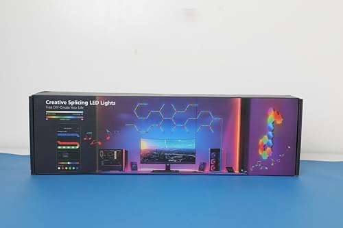 Kangtaixin RGB Wall Light, LED DIY Geometry Splicing Gaming Lights, Colour Changing Home Decor Lights